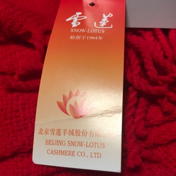 Red Cashmere Wrap/Shawl - Picture 3 of 4